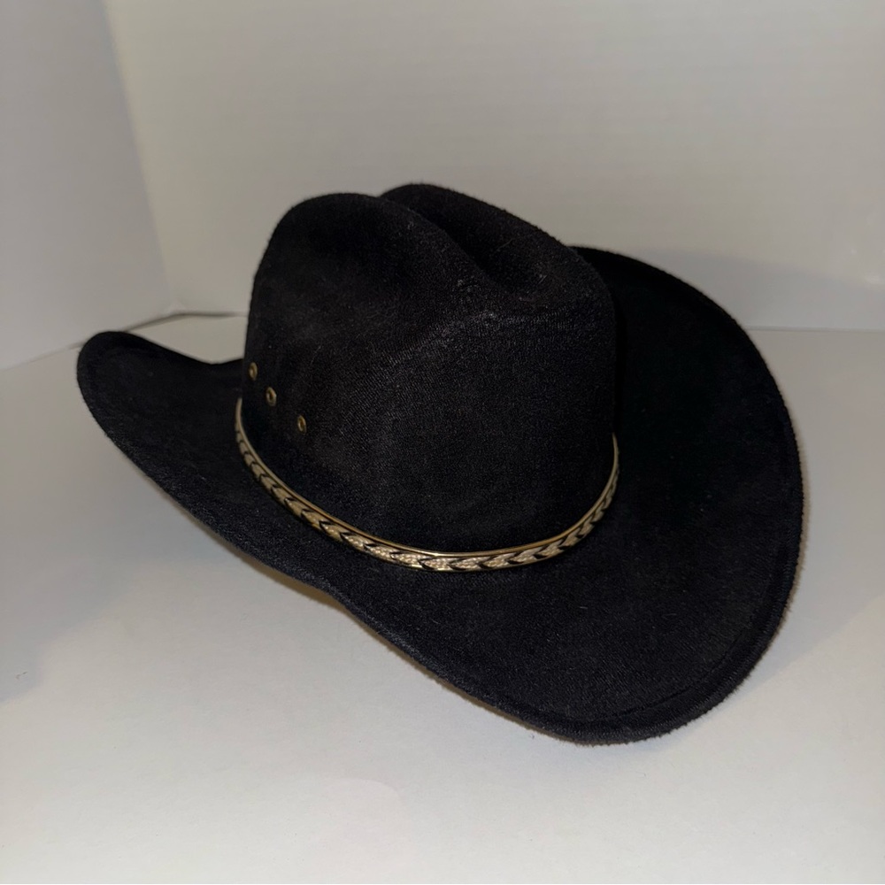 VINTAGE PIGALLE western formed Black Cowboy Hat